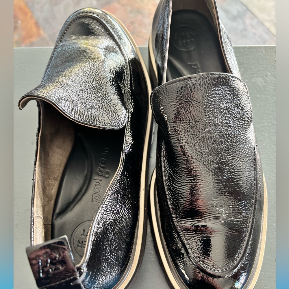 Paul Green Naomi Black Crinkled Patent Platform Super Soft Loafer- NWOT 8.5 size - Picture 9 of 9